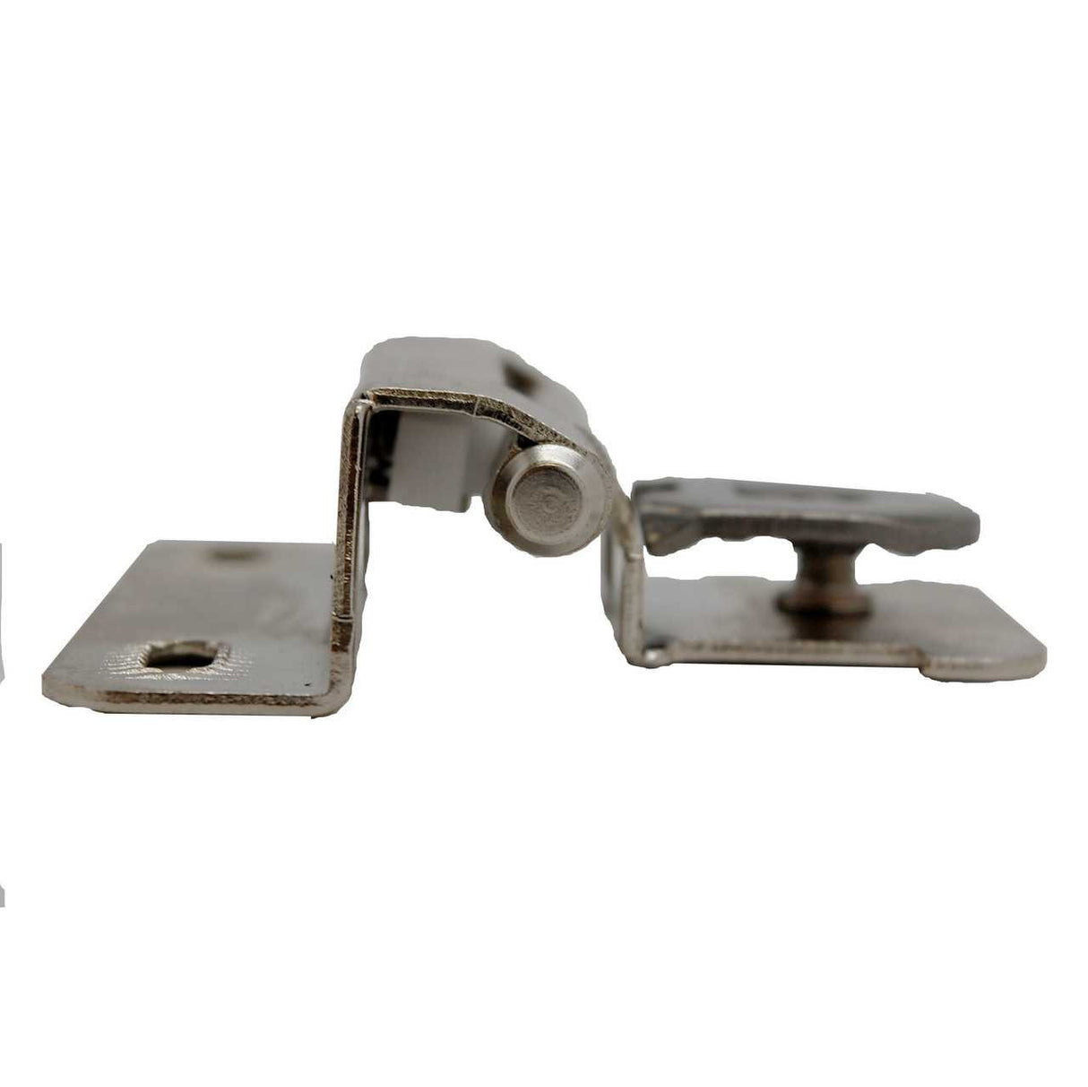 Sterling Nickel Single Demountable 1/4" Overlay Partial Wrap Cabinet Hinge from Amerock Part Number CMR8715-14