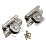 Sterling Nickel Single Demountable 1/4" Overlay Partial Wrap Cabinet Hinge from Amerock Part Number CMR8715-14