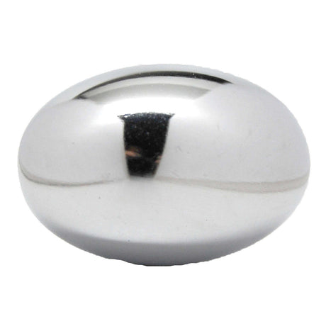 Top View of a Polished Chrome 1-3/8" Oval Cabinet Knob from Amerock's Vaile Collection BP53014-26