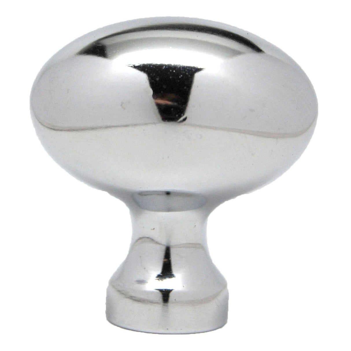 Side View of a Polished Chrome 1-3/8" Oval Cabinet Knob from Amerock's Vaile Collection BP53014-26