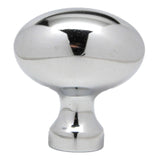 Side View of a Polished Chrome 1-3/8" Oval Cabinet Knob from Amerock's Vaile Collection BP53014-26
