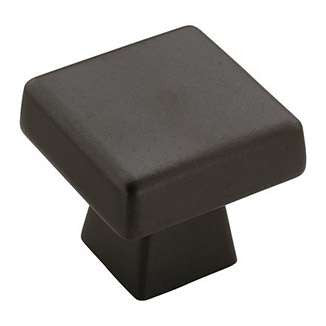 Main View of a Black Bronze 1-1/2" Square Cabinet Knob from Amerock's Blackrock Collection BPR55273BBR