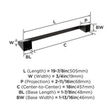 Amerock Blackrock Towel Bar in Oil Rubbed Bronze 18" BH36003ORB Specs
