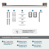 Amerock Blackrock Towel Bar in Brushed Nickel Hardware Included