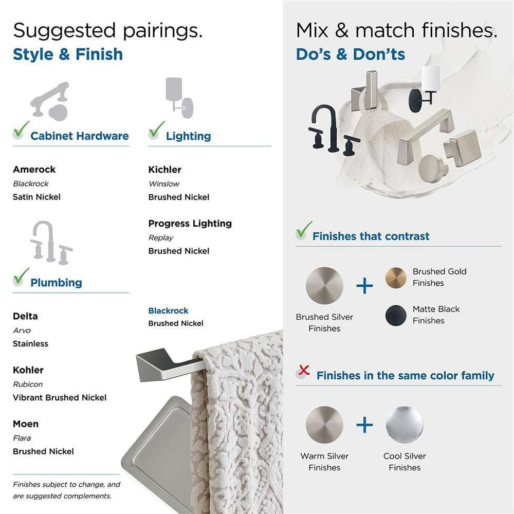 Amerock Blackrock Towel Bar in Brushed Nickel Suggested Pairings
