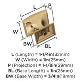 Amerock Candler Rectangle Cabinet Knob in Champagne Bronze BP29340CZ Specs