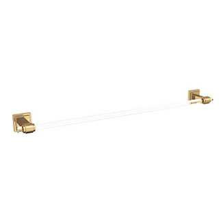 Main View of a Champagne Bronze and Clear 24" Bathroom Towel Bar from Amerock Glacio Collection BH36064CCZ
