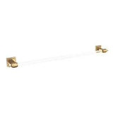 Main View of a Champagne Bronze and Clear 24" Bathroom Towel Bar from Amerock Glacio Collection BH36064CCZ