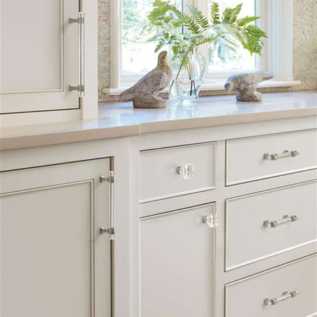 AMEROCK Glacio Satin Nickel in White Kitchen