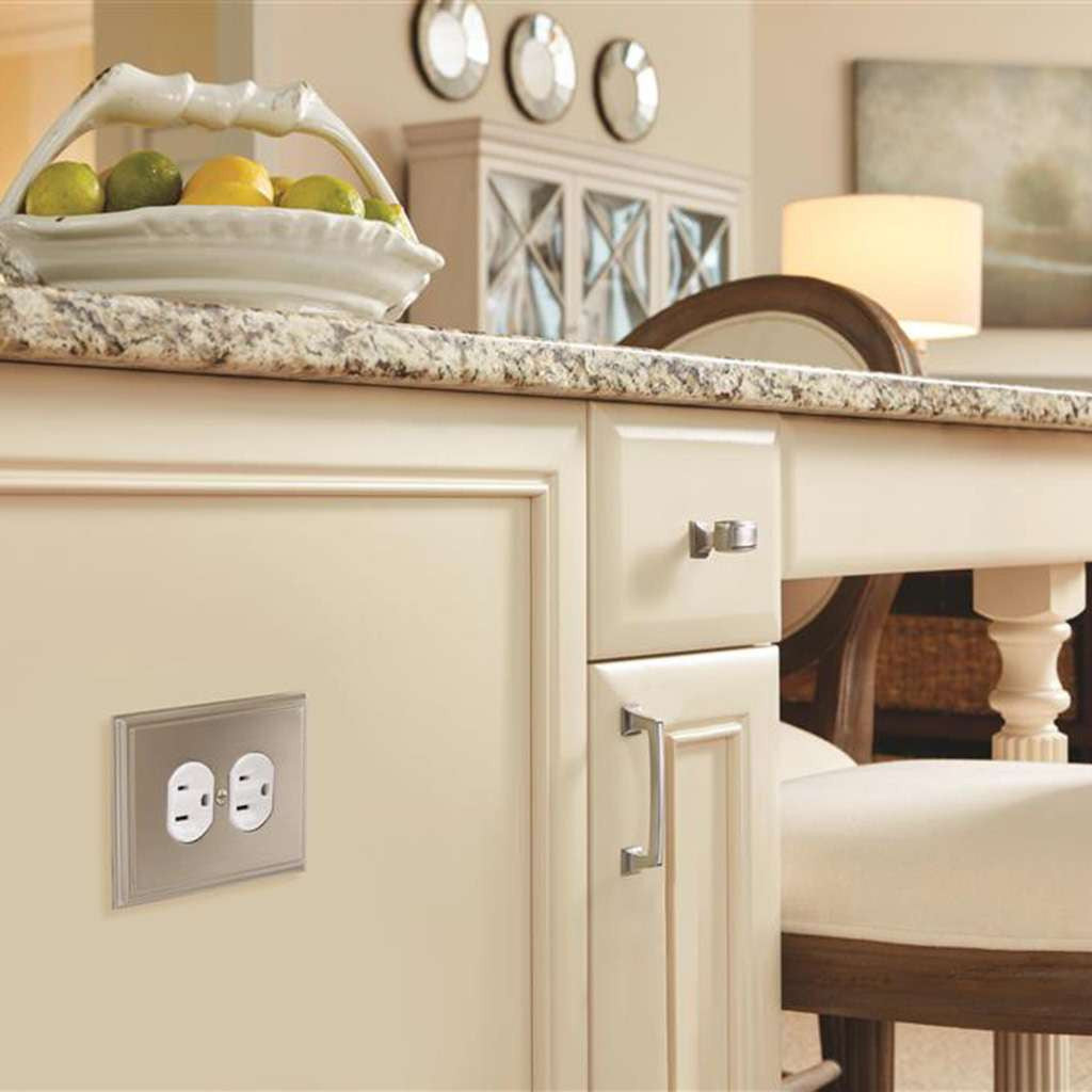 AMEROCK Mulholland in Satin Nickel on Cream