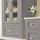 Amerock Mulholland in Satin Nickel on Gray