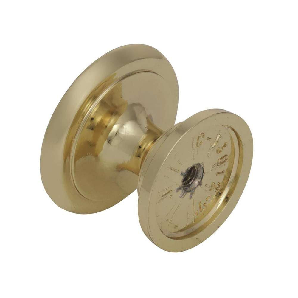 Amerock Ravino 1-1/4" Diameter Cabinet Knob in Polished Brass BP530123 Back View