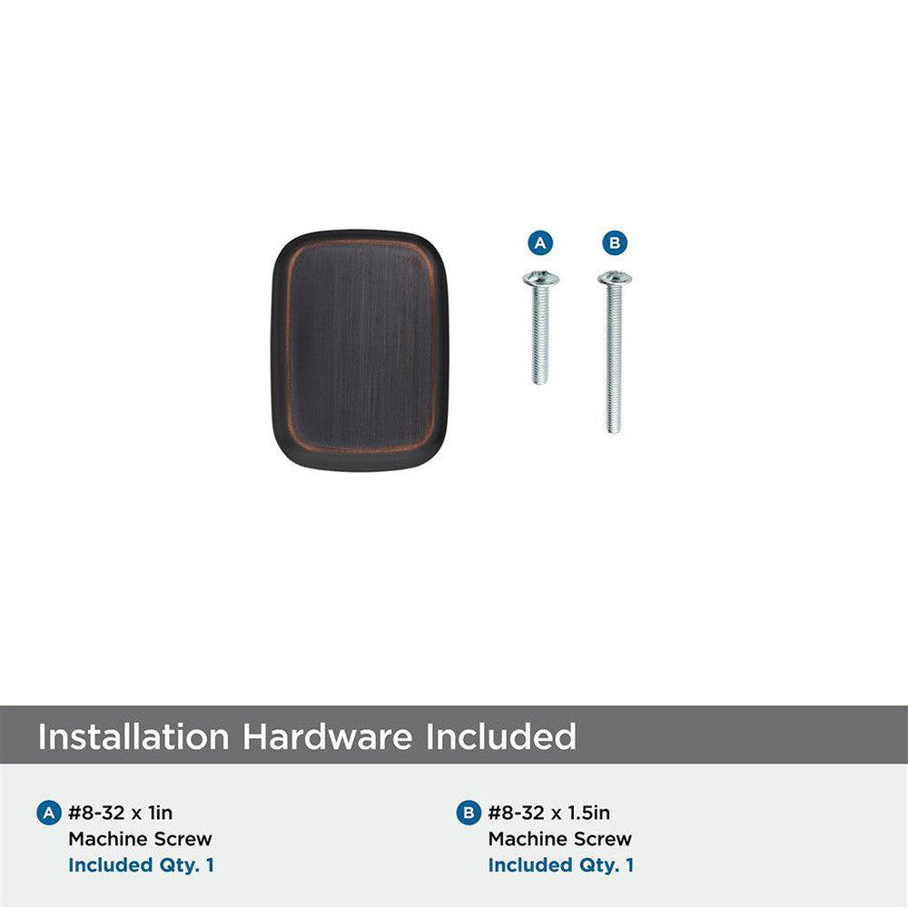 AMEROCK Revitalize 1-1/4" Length Cabinet Knob in Oil Rubbed Bronze BP55340ORB Hardware Included