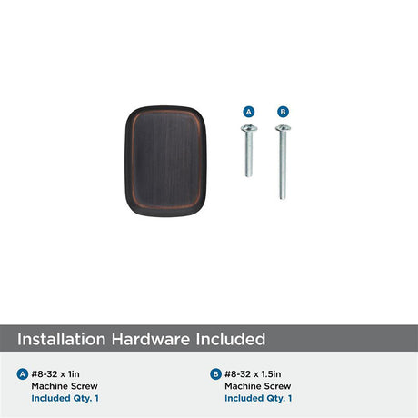 AMEROCK Revitalize 1-1/4" Length Cabinet Knob in Oil Rubbed Bronze BP55340ORB Hardware Included