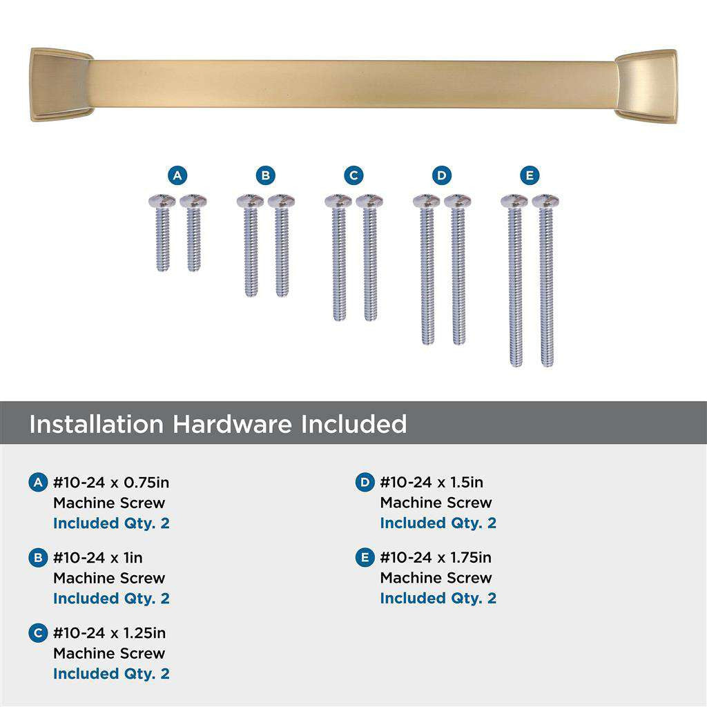 AMEROCK Revitalize Appliance Pulls in Golden Champagne Hardware Included