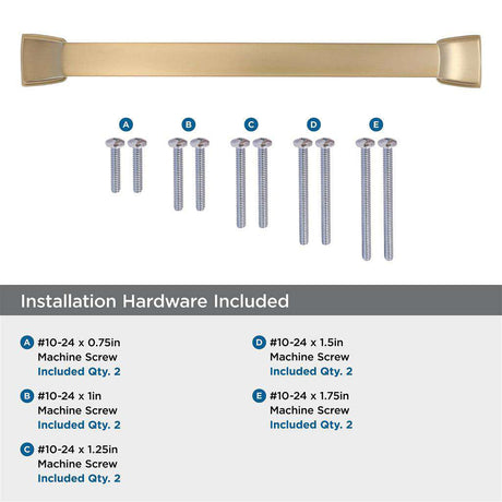 AMEROCK Revitalize Appliance Pulls in Golden Champagne Hardware Included