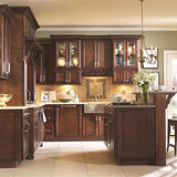 Amerock Revitalize in Satin Nickel on Cherry Wood Kitchen