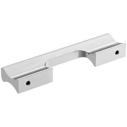 Back View of a Chrome 96mm Handle from Amerock's Status Collection BP3683726