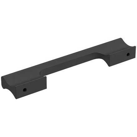 Back View of a Black 128mm Handle from Amerock's Status Collection BP36838FB