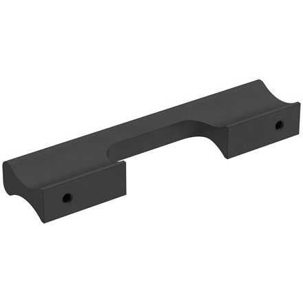 Back View of a Black 96mm Handle from Amerock's Status Collection BP36837FB