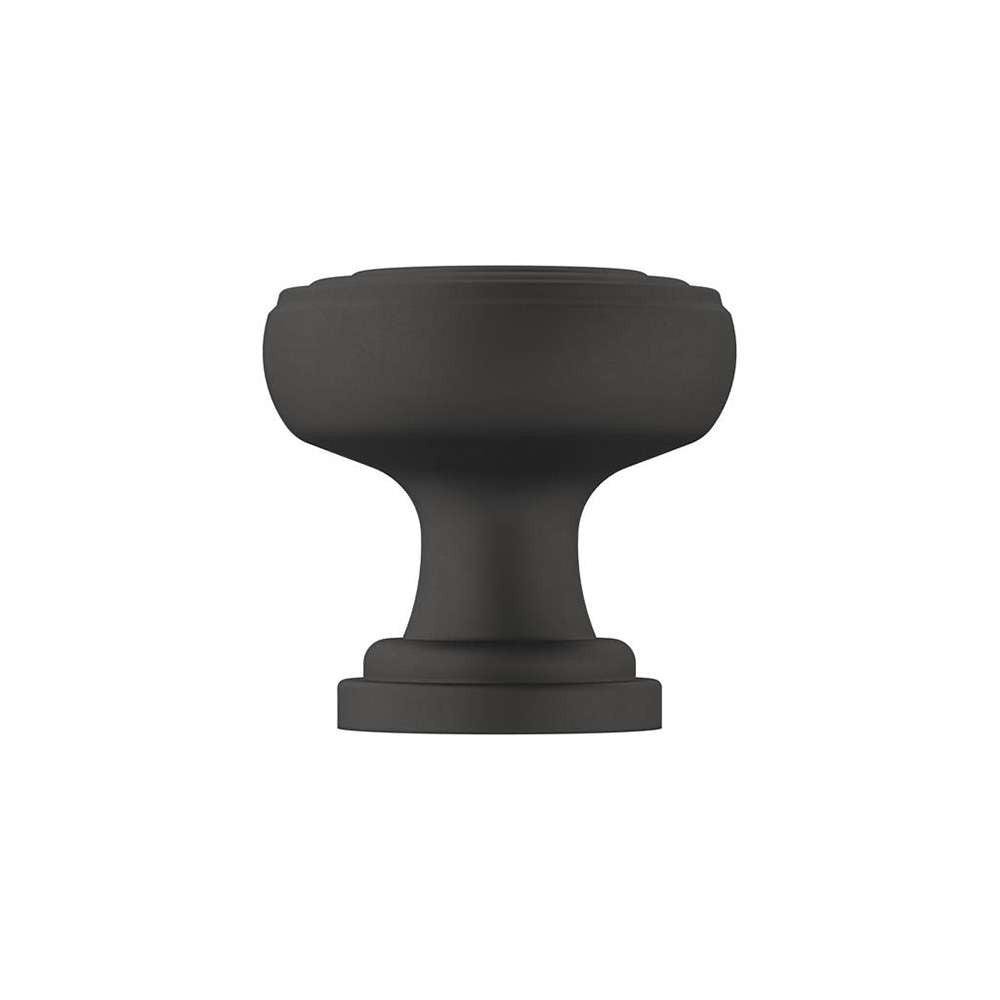 Amerock Ville 1-1/8" Diameter Cabinet Knob in Flat Black BP36774FB Side View