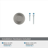 Amerock Ville 1-1/8" Diameter Cabinet Knob in Satin Nickel BP36774G10 Hardware Included