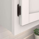 AMEROCK Extended Tab Self Closing Face Mount Variable Overlay Cabinet Hinge (pair) in Oil Rubbed Bronze BPR7629ORB Mounted