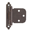 AMEROCK Extended Tab Self Closing Face Mount Variable Overlay Cabinet Hinge (pair) in Oil Rubbed Bronze BPR7629ORB
