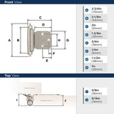 AMEROCK Extended Tab Self Closing Face Mount Variable Overlay Cabinet Hinge (pair) in Satin Nickel BPR7629G10 Specs
