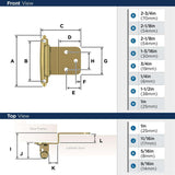 Amerock Face Mount Self Closing 3/8" Inset Cabinet Hinge (pair) in Polished Brass BPR34283 Specs