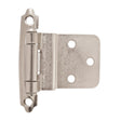 AMEROCK Face Mount Self Closing 3/8" Inset Cabinet Hinge (pair) in Satin Nickel BPR3428G10 Top View