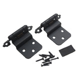 Amerock Self Closing Face Mount 3/8" Inset Cabinet Hinge (pair) in Flat Black BPR3428FB Pair