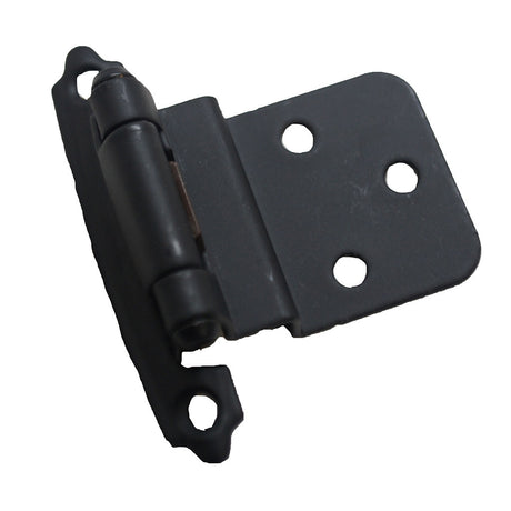 Amerock Self Closing Face Mount 3/8" Inset Cabinet Hinge (pair) in Flat Black BPR3428FB