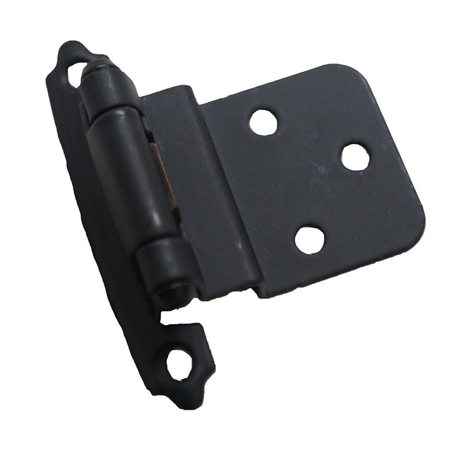 Amerock Self Closing Face Mount 3/8" Inset Cabinet Hinge (pair) in Flat Black BPR3428FB