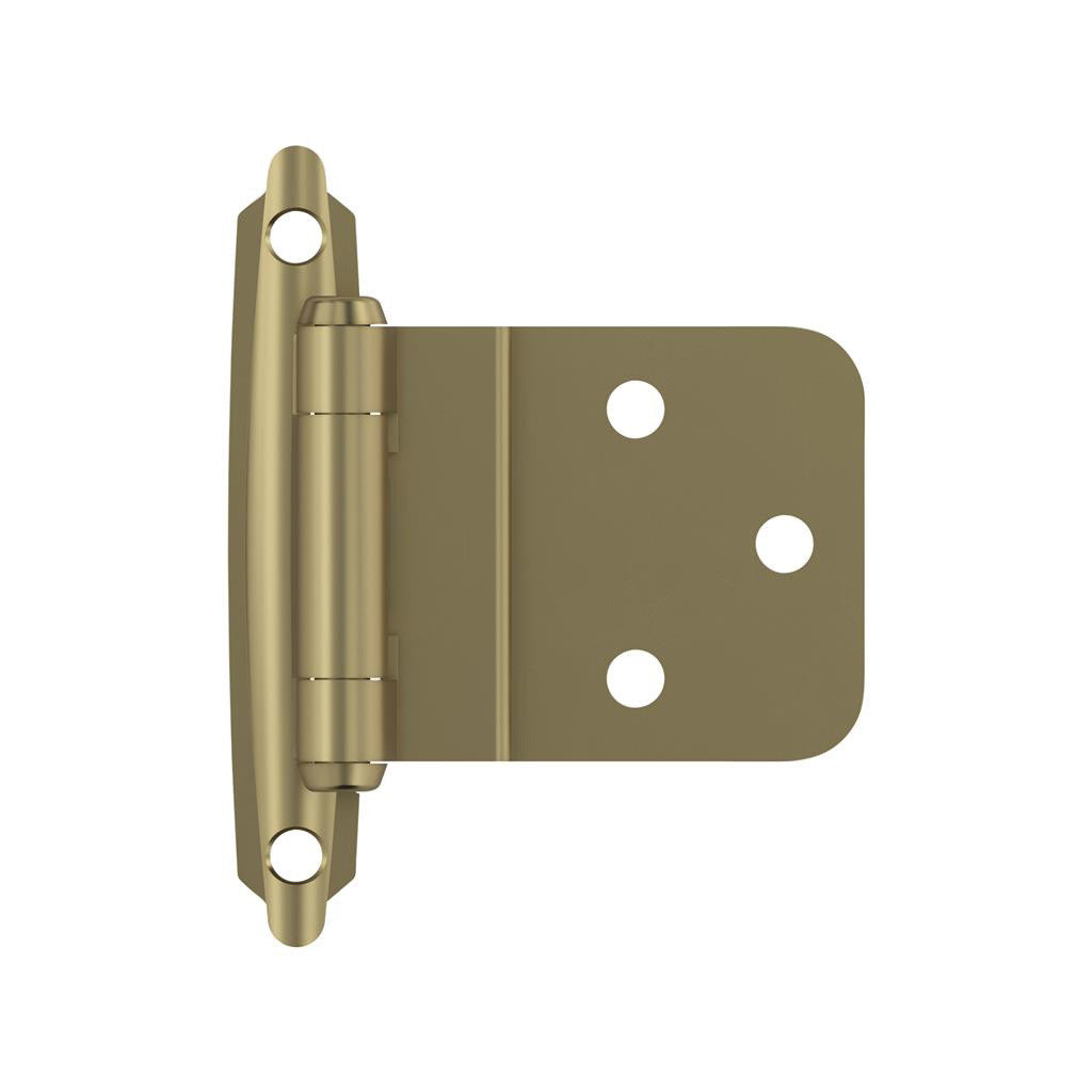 AMEROCK Self Closing Face Mount 3/8" Inset Cabinet Hinge (pair) in Golden Champagne BPR3428BBZ