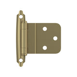 AMEROCK Self Closing Face Mount 3/8" Inset Cabinet Hinge (pair) in Golden Champagne BPR3428BBZ