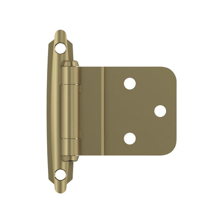 AMEROCK Self Closing Face Mount 3/8" Inset Cabinet Hinge (pair) in Golden Champagne BPR3428BBZ
