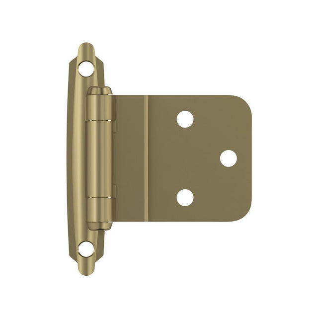 AMEROCK Self Closing Face Mount 3/8" Inset Cabinet Hinge (pair) in Golden Champagne BPR3428BBZ