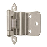 AMEROCK Self Closing Face Mount 3/8" Inset Cabinet Hinge (pair) in Sterling Nickel BPR3428G9 Angle