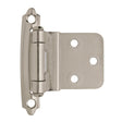 AMEROCK Self Closing Face Mount 3/8" Inset Cabinet Hinge (pair) in Sterling Nickel BPR3428G9