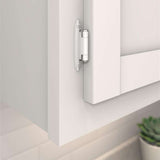 Amerock Self Closing Face Mount 3/8" Inset Cabinet Hinge (pair) in White BPR3428W Mounted