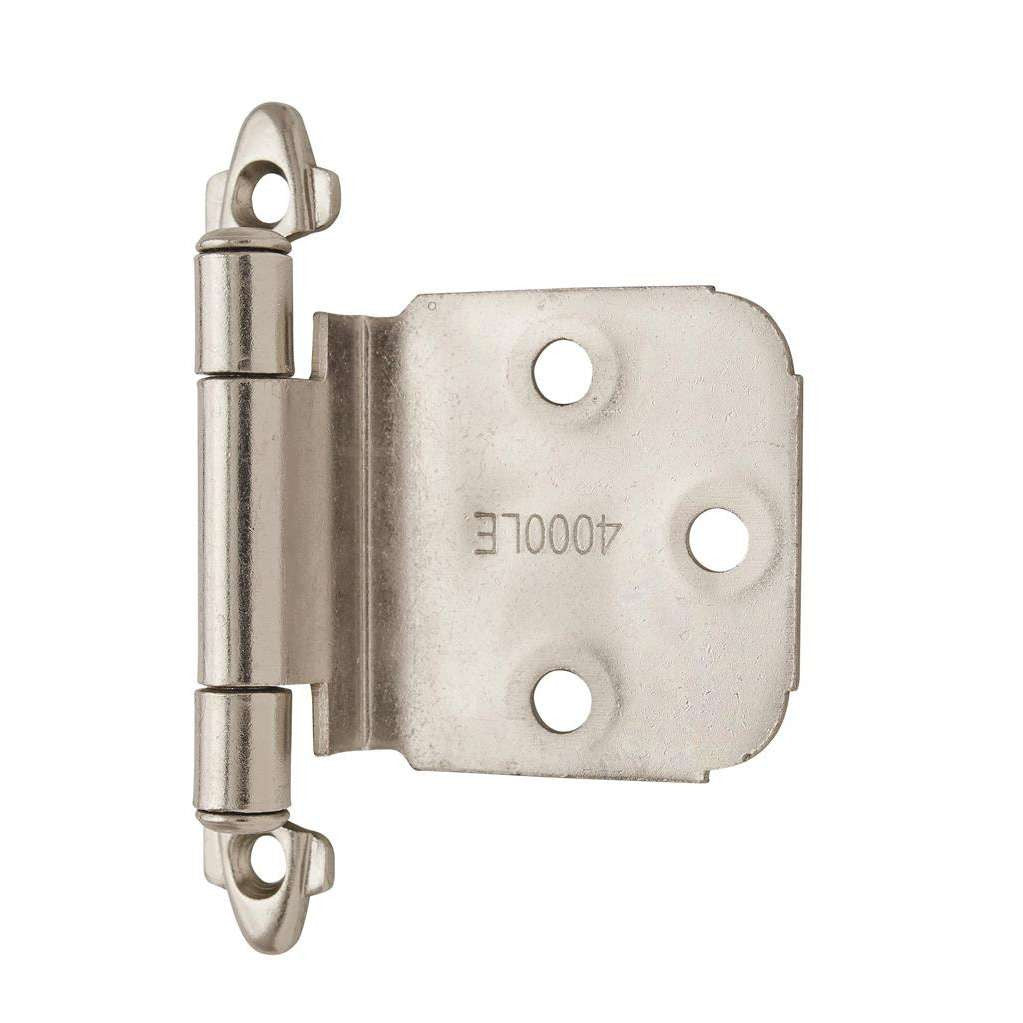 AMEROCK Self Closing Face Mount Extended Tab Variable Overlay Cabinet Hinge (pair) in Polished Chrome BPR762926 Angle