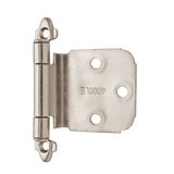 AMEROCK Self Closing Face Mount Extended Tab Variable Overlay Cabinet Hinge (pair) in Polished Chrome BPR762926 Angle