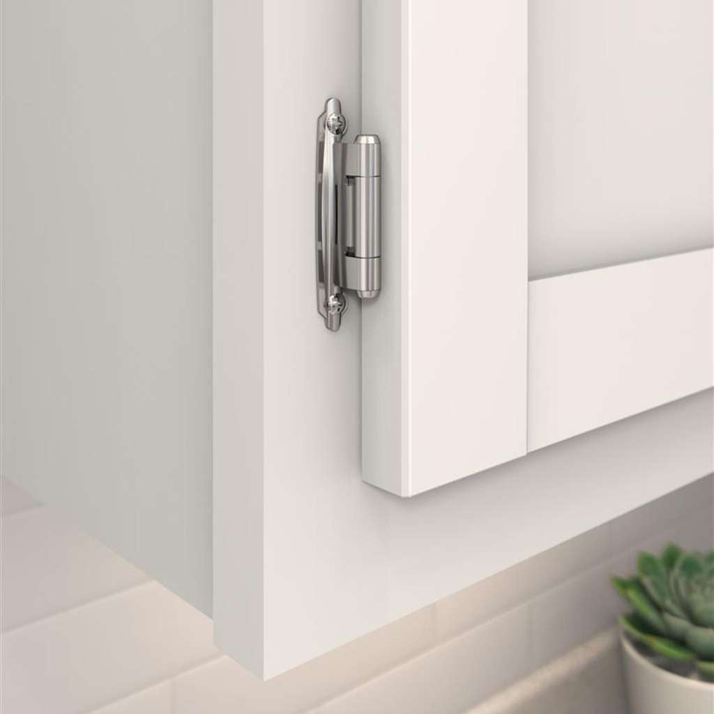 AMEROCK Self Closing Face Mount Extended Tab Variable Overlay Cabinet Hinge (pair) in Polished Chrome BPR762926 Mounted