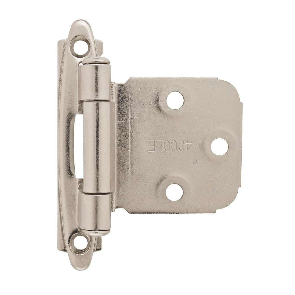 AMEROCK Self Closing Face Mount Extended Tab Variable Overlay Cabinet Hinge (pair) in Polished Chrome BPR762926
