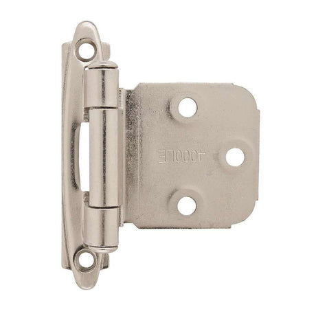 AMEROCK Self Closing Face Mount Extended Tab Variable Overlay Cabinet Hinge (pair) in Polished Chrome BPR762926