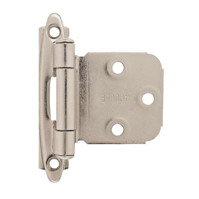 AMEROCK Self Closing Face Mount Extended Tab Variable Overlay Cabinet Hinge (pair) in Polished Chrome BPR762926