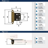 AMEROCK Self Closing Face Mount Variable Overlay Cabinet Hinge (pair) in Antique Brass BPR3429AE Specs