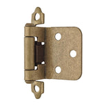 AMEROCK Self Closing Face Mount Variable Overlay Cabinet Hinge (pair) in Burnished Brass BPR3429BB Angle