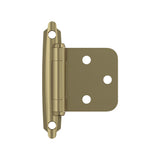 AMEROCK Self Closing Face Mount Variable Overlay Cabinet Hinge (pair) in Golden Champagne BPR3429BBZ